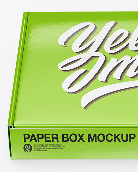 Glossy Paper Box Mockup