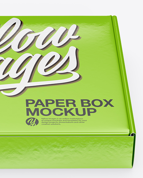 Glossy Paper Box Mockup