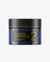 Dark Blue Glass Cosmetic Jar Mockup