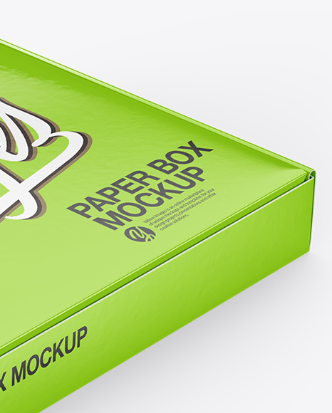 Glossy Paper Box Mockup