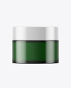 Dark Green Glass Cosmetic Jar Mockup Dark Green Glass Cosmetic Jar Mockup