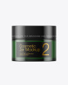 Dark Green Glass Cosmetic Jar Mockup