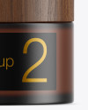 Frosted Amber Glass Cosmetic Jar Mockup Frosted Amber Glass Cosmetic Jar Mockup