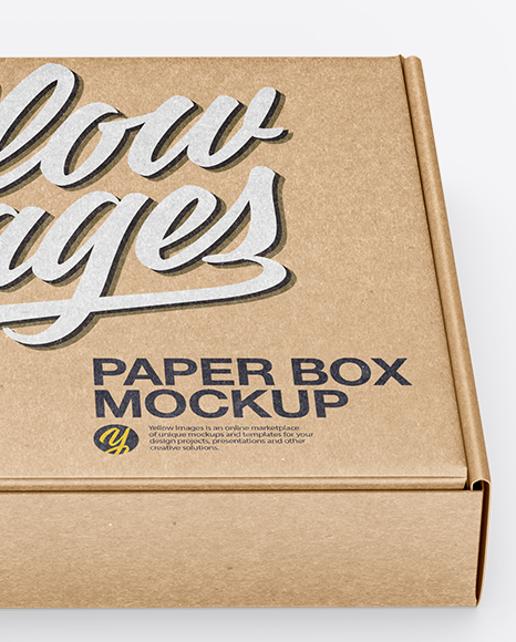 Kraft Paper Box Mockup Kraft Paper Box Mockup