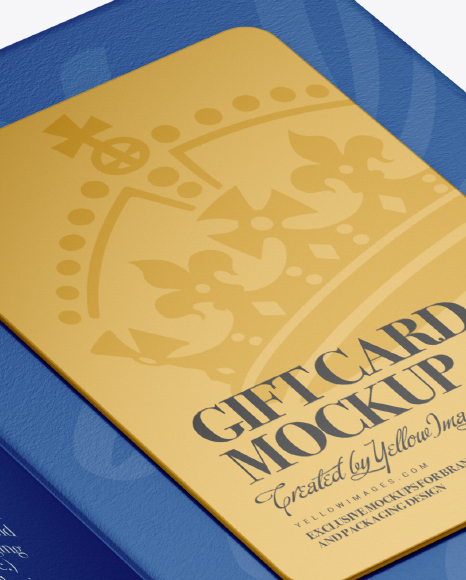 Metallic Gift Card Mockup