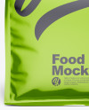 Glossy Food Bag Mockup