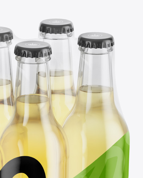 6 Bottles Pack Mockup