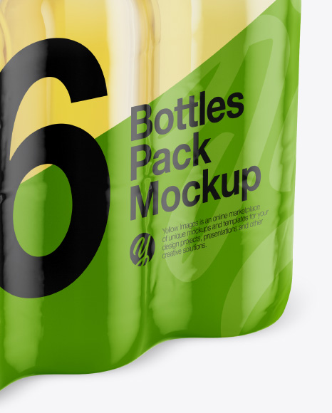 6 Bottles Pack Mockup