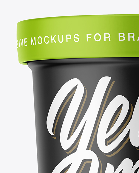 Matte Ice Cream Cup Mockup