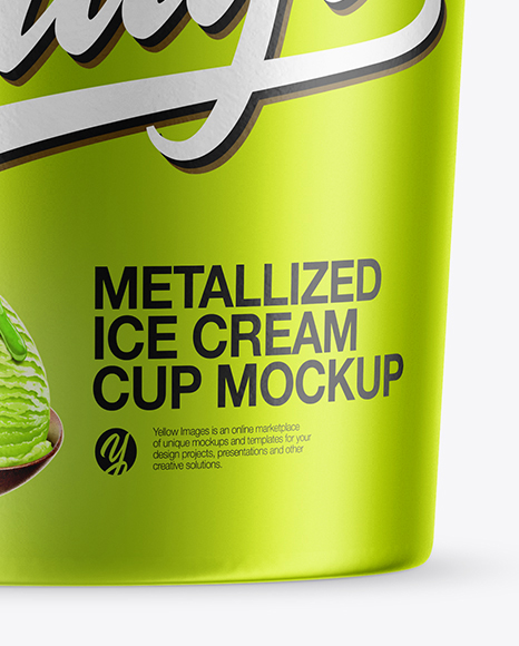 Metallized Ice Cream Cup Mockup