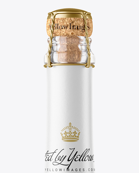 Clear Glass Lambrusco White Wine Bottle Mockup