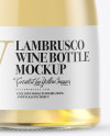 Clear Glass Lambrusco White Wine Bottle Mockup Clear Glass Lambrusco White Wine Bottle Mockup