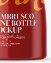 Clear Glass Lambrusco White Wine Bottle Mockup Clear Glass Lambrusco White Wine Bottle Mockup