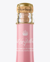 Clear Glass Lambrusco Pink Wine Bottle Mockup