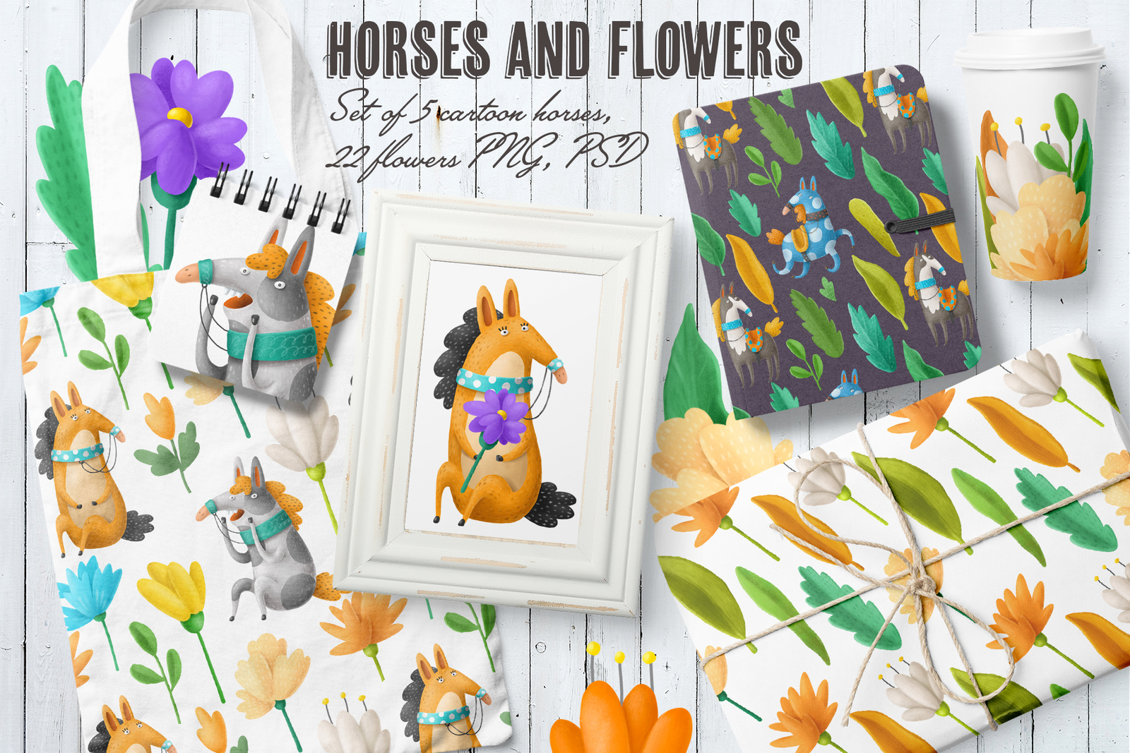 Flowers and Horses