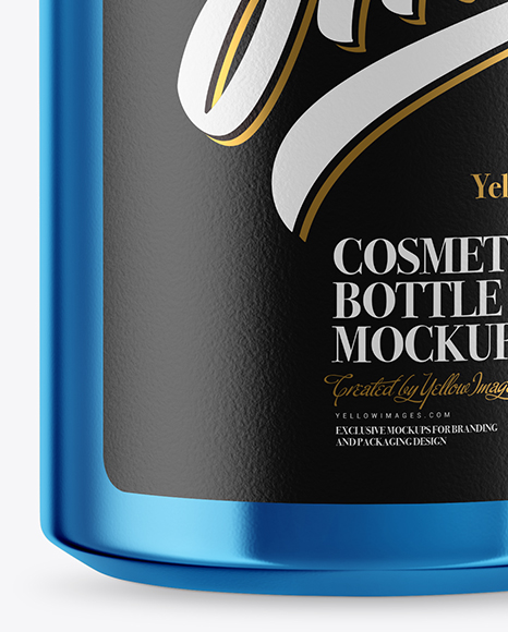 Metallic Cosmetic Bottle Mockup