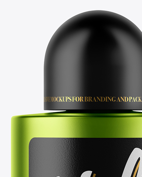 Matte Metallic Cosmetic Bottle Mockup