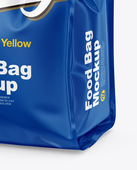 Glossy Food Bag Mockup