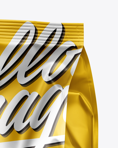 Matte Metallic Food Bag Mockup