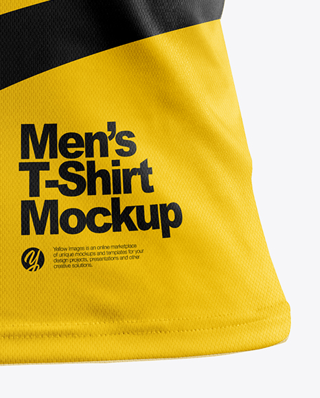 Men’s T-Shirt with Mini Eyelet Fabric Mockup