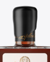 Square Black Rum Bottle with Wax Mockup