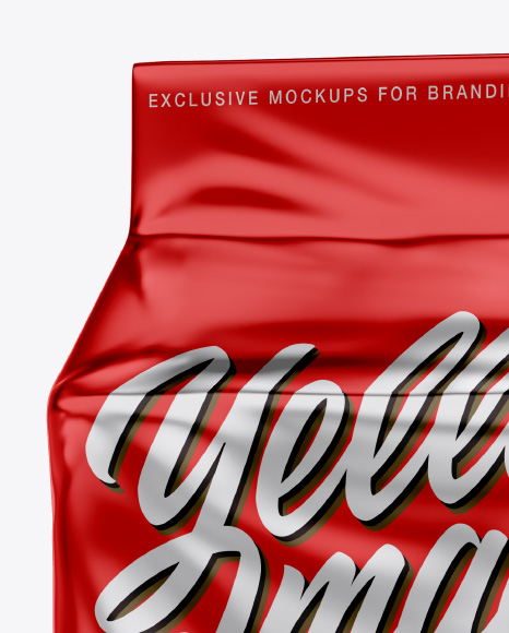 Metallic Stand-up Food Bag Mockup