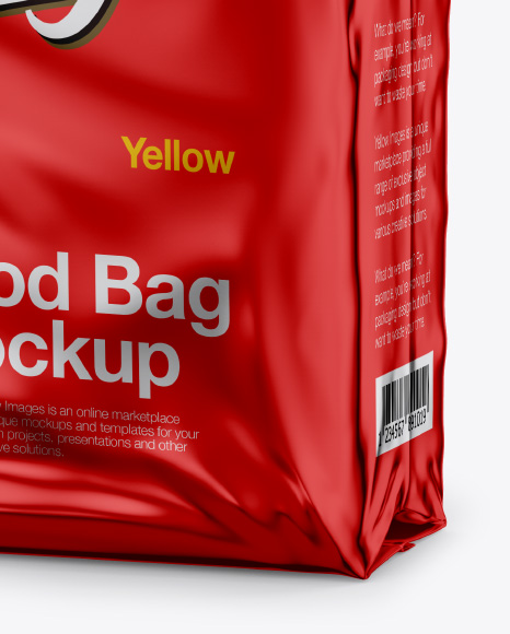 Metallic Stand-up Food Bag Mockup