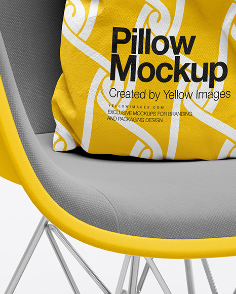 Chair With Pillow Mockup