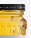 Glass Jar with Clear Honey Mockup