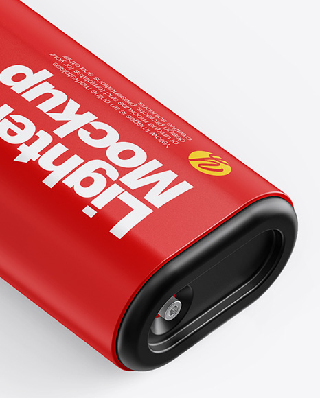 Matte Plastic Lighter Mockup