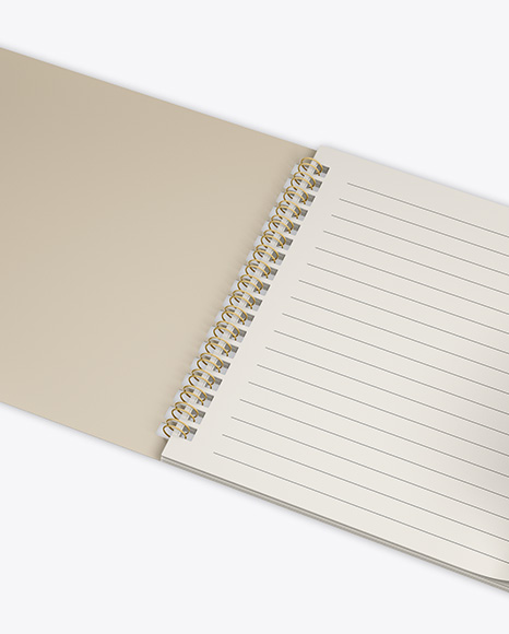 Opened Notebook w/ Pencil Mockup