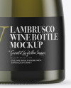 Green Glass Lambrusco White Wine Bottle Mockup