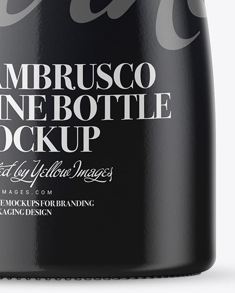 Green Glass Lambrusco White Wine Bottle Mockup Green Glass Lambrusco White Wine Bottle Mockup