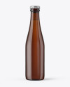 Amber Glass Beer Bottle Mockup