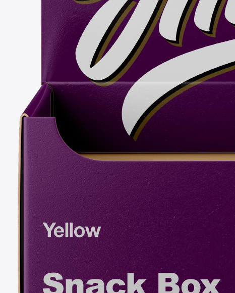 Glossy Snack Box Mockup