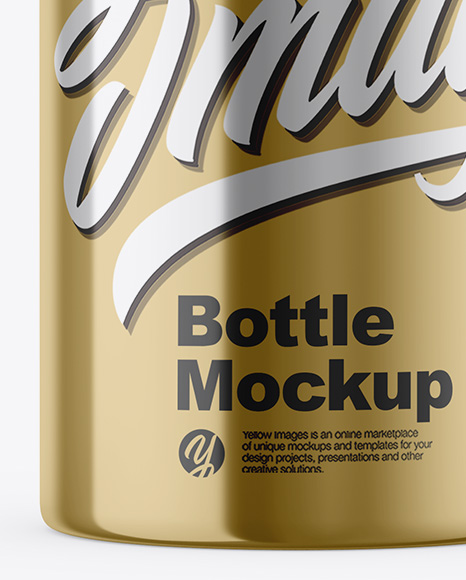 Metallic Cosmetic Bottle Mockup