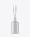 Glossy Bottle with Aroma Sticks Mockup Glossy Bottle with Aroma Sticks Mockup