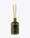 Glossy Bottle with Aroma Sticks Mockup Glossy Bottle with Aroma Sticks Mockup