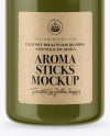 Glossy Bottle with Aroma Sticks Mockup Glossy Bottle with Aroma Sticks Mockup