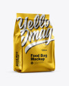 Matte Metallic Food Bag Mockup