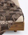 Wooden Double Bed Mockup