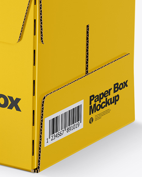 Glossy Paper Box Mockup