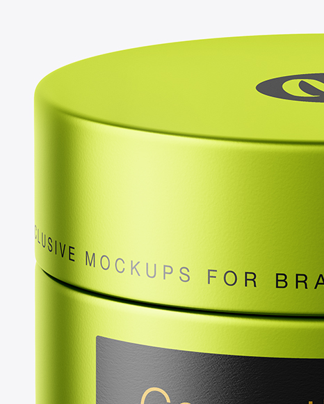 Matte Metallic Cosmetic Jar Mockup