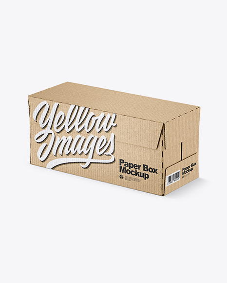 Kraft Paper Box Mockup - Rectangle box mockup