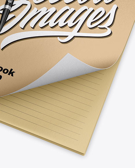 Karft Notebook w/ Pen Mockup