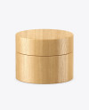 Wooden Cosmetic Jar Mockup