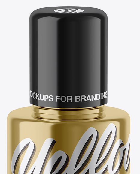 Metallic Cosmetic Bottle Mockup