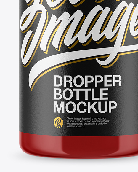 Glossy Dropper Bottle Mockup