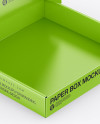 Opened Glossy Paper Box Mockup