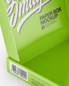 Opened Glossy Paper Box Mockup